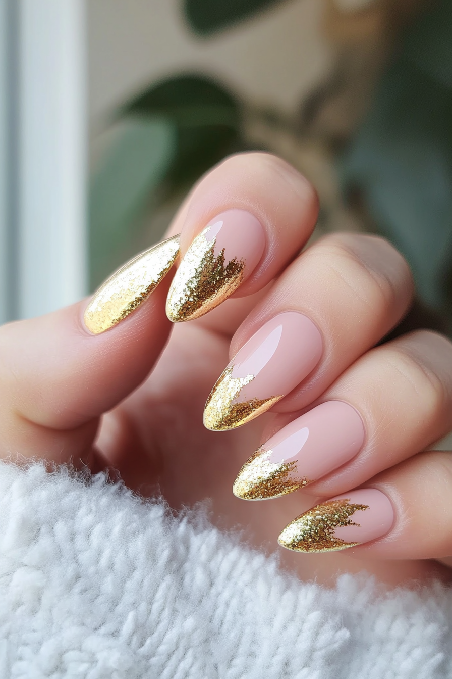 2. Luxe Gold Foil (Pretty Nail Design Ideas) - Pretty Nail Design Ideas