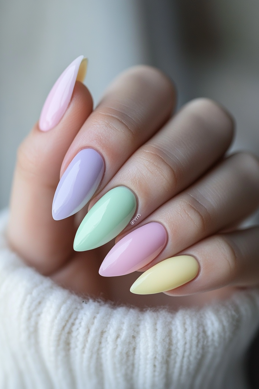 5. Pastel Rainbow (Pretty Nail Design Ideas) - Pretty Nail Design Ideas