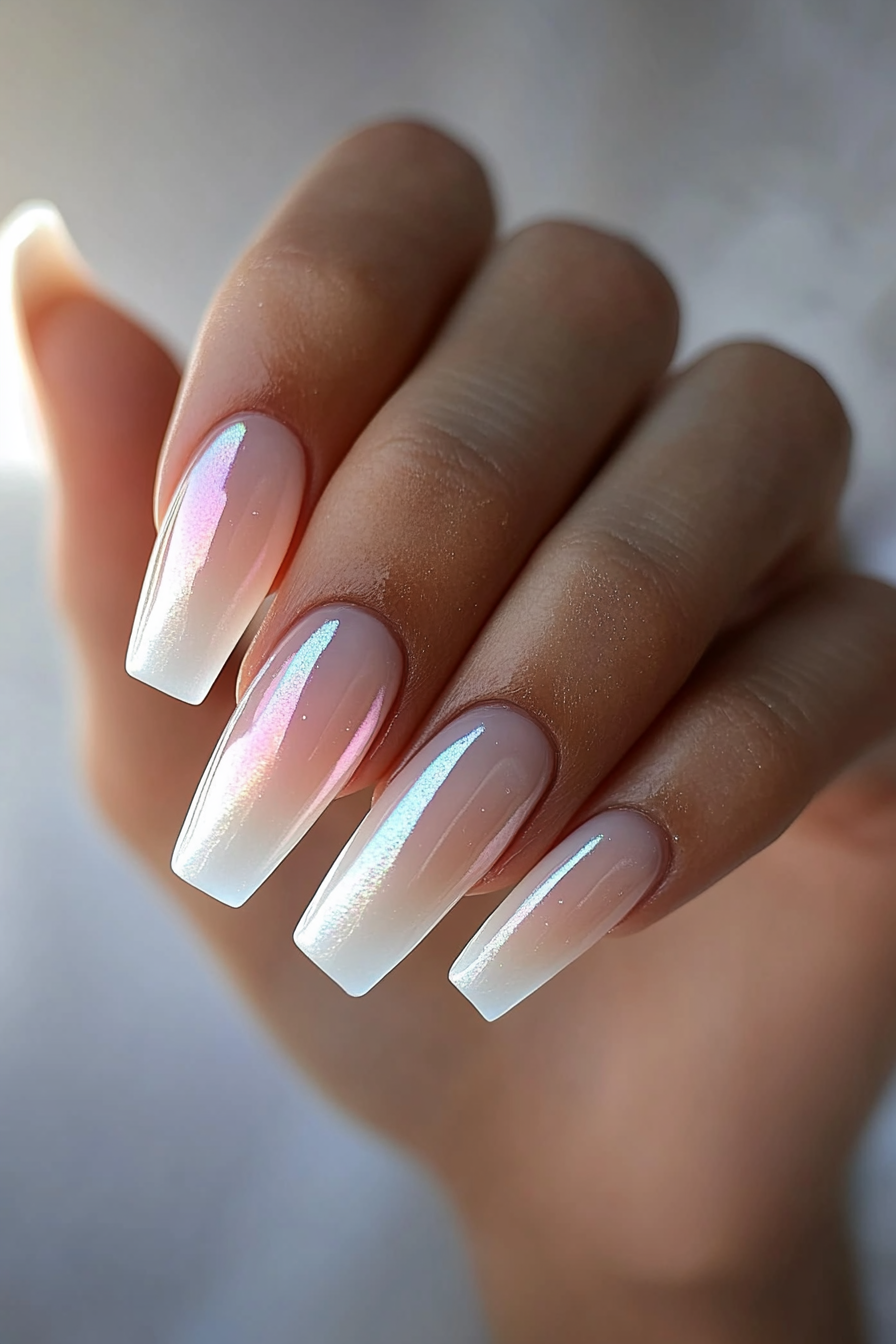 11. Chromatic White Tips (White Tip Nail Design Ideas) - White Tip Nail Design Ideas
