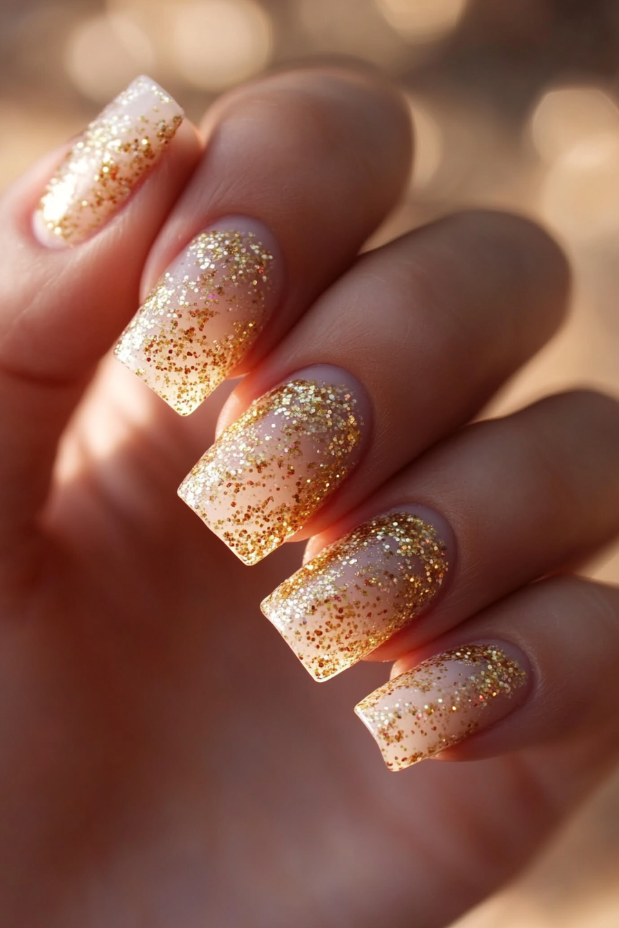 22. Shimmering Sand Dunes (Beach Nail Design Ideas) - Beach Nail Design Ideas
