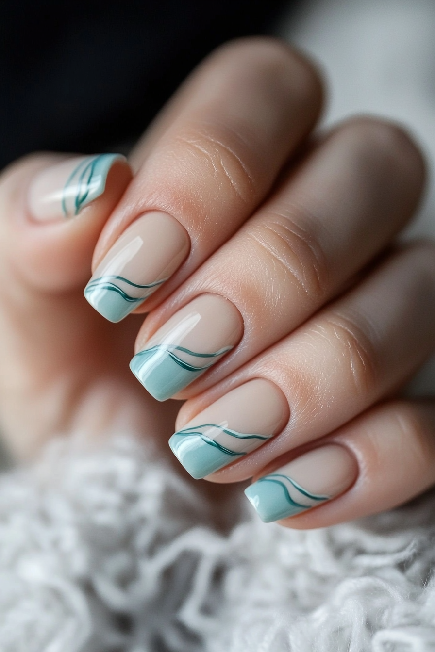 26. Sand and Surf (Beach Nail Design Ideas) - Beach Nail Design Ideas