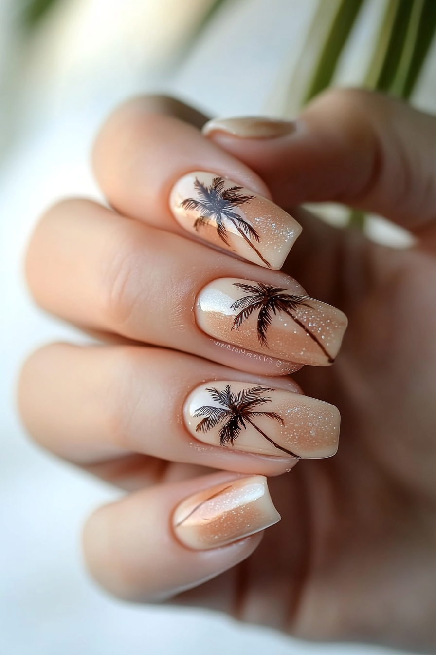 27. Coconut Dreams (Beach Nail Design Ideas) - Beach Nail Design Ideas