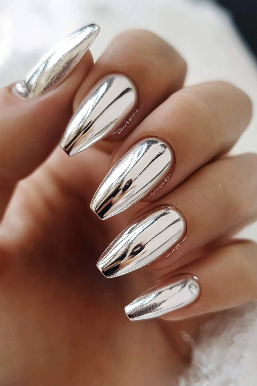 4. Frosted Pearl Silver (Silver Nail Design Ideas) - Silver Nail Design Ideas