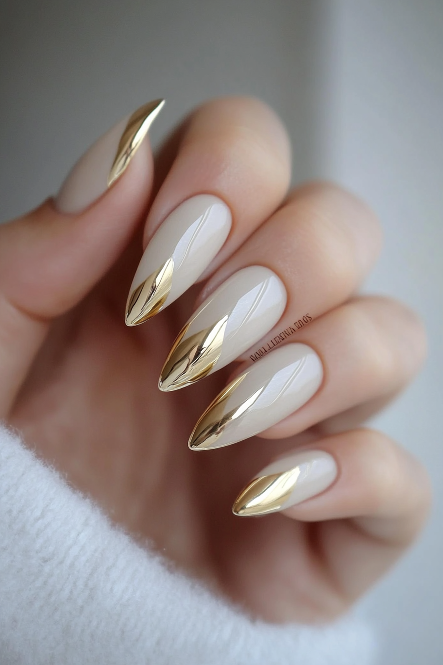 11. Golden Hues (Simple Fall Nail Design Ideas) - Simple Fall Nail Design Ideas