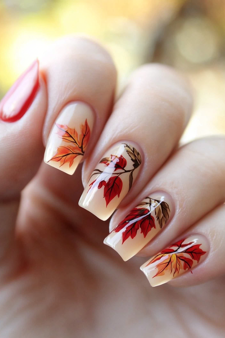 13. Maple Dreams (Simple Fall Nail Design Ideas) - Simple Fall Nail Design Ideas