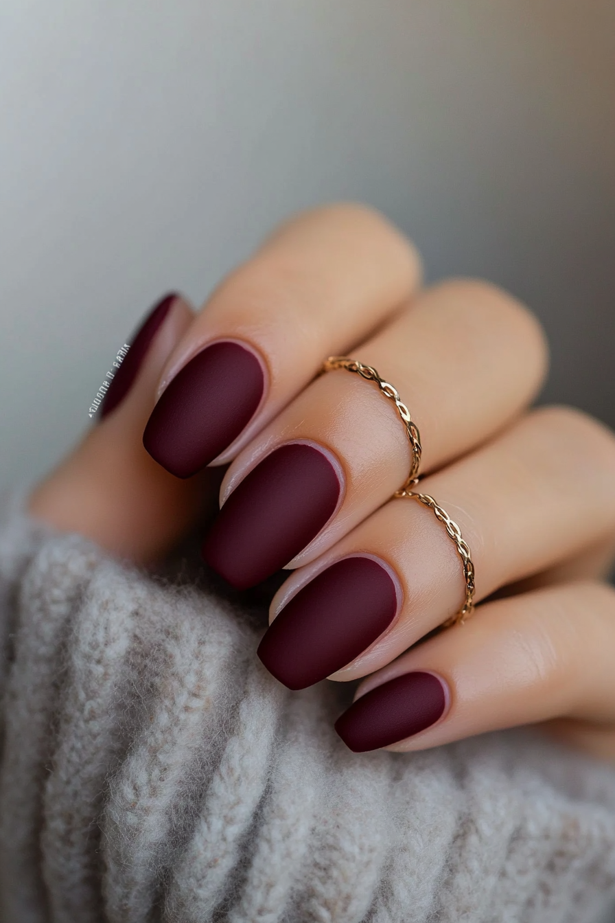 17. Velvet Touch (Simple Fall Nail Design Ideas) - Simple Fall Nail Design Ideas