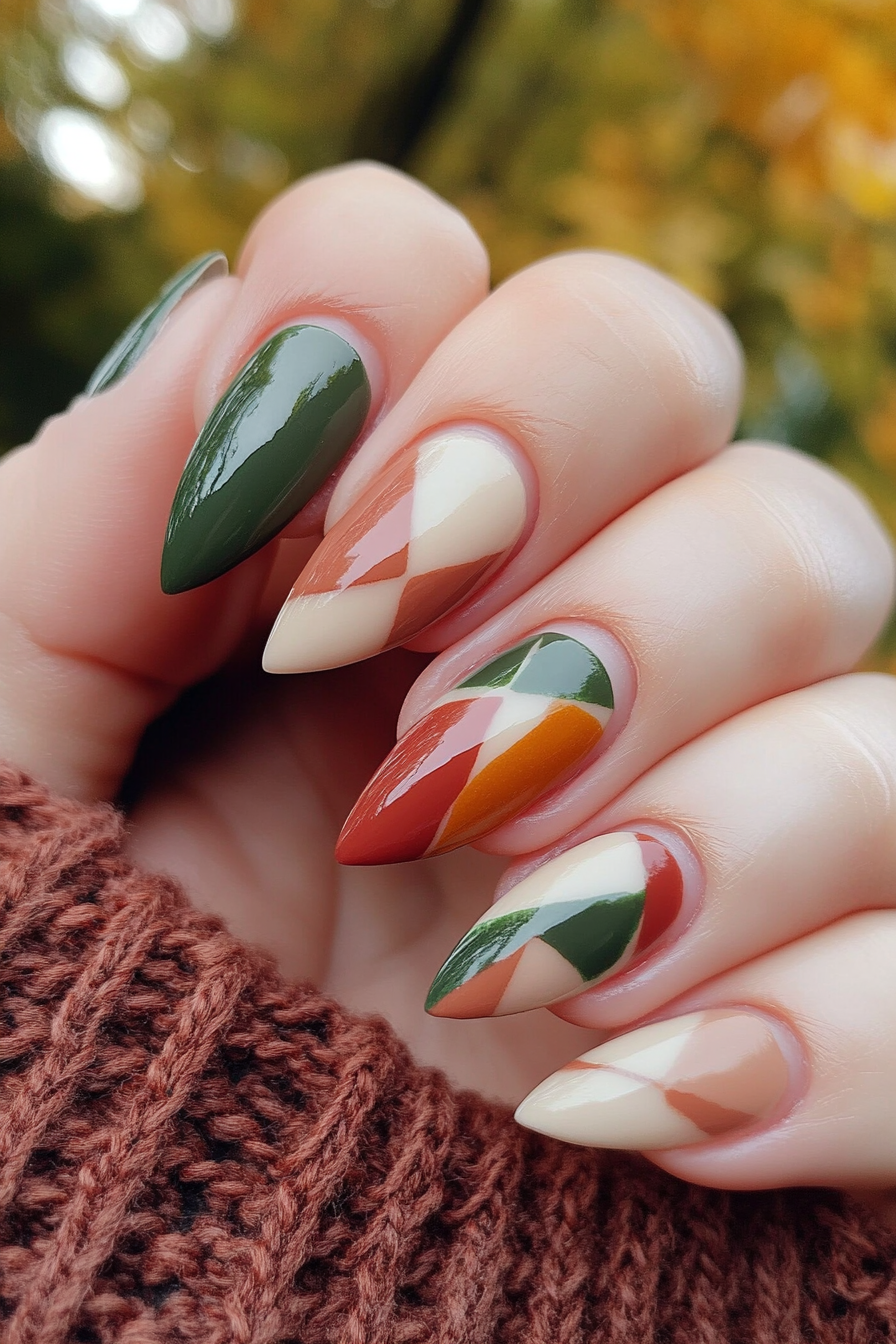 25. Earthy Tones (Simple Fall Nail Design Ideas) - Simple Fall Nail Design Ideas