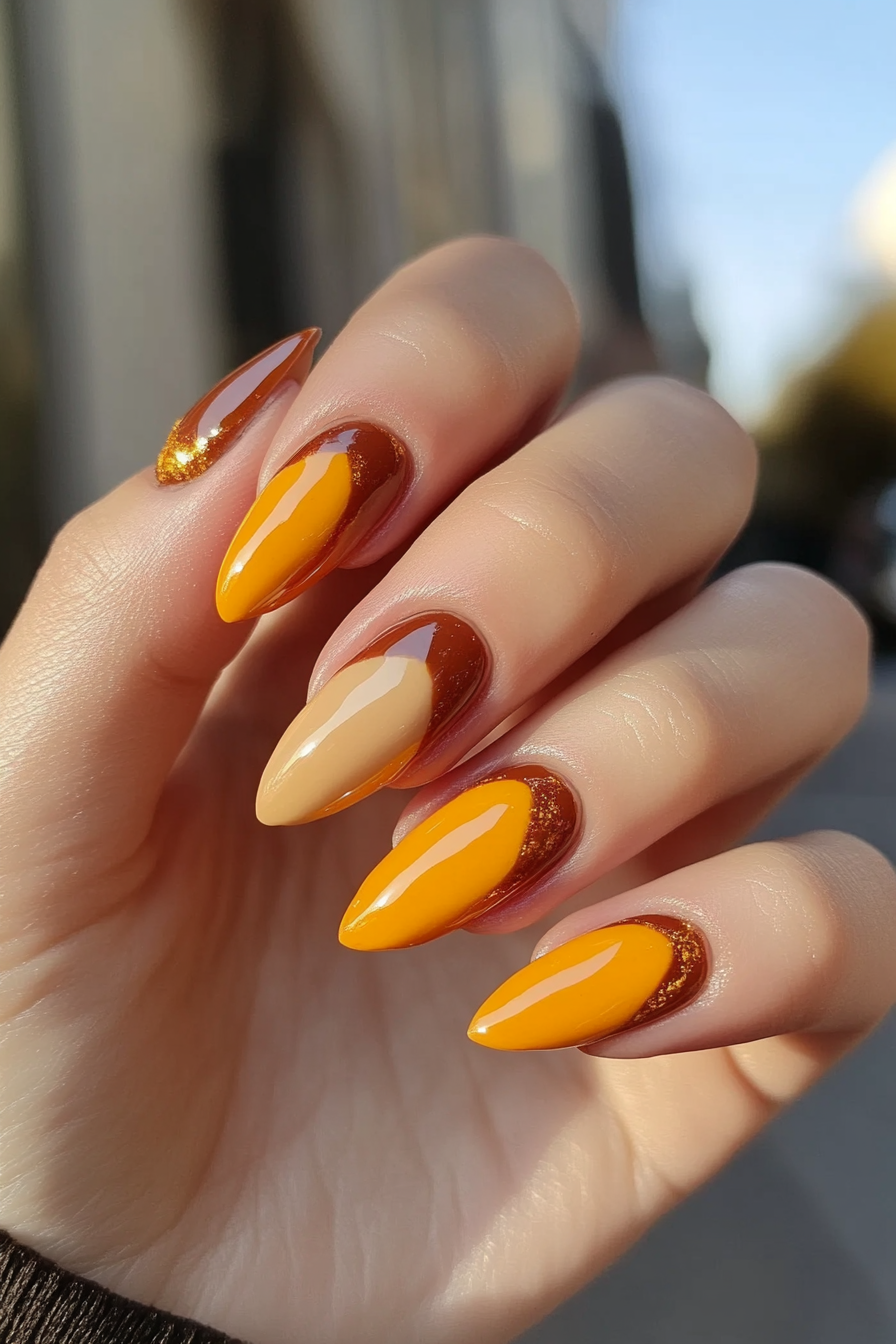 26. Harvest Hues (Simple Fall Nail Design Ideas) - Simple Fall Nail Design Ideas