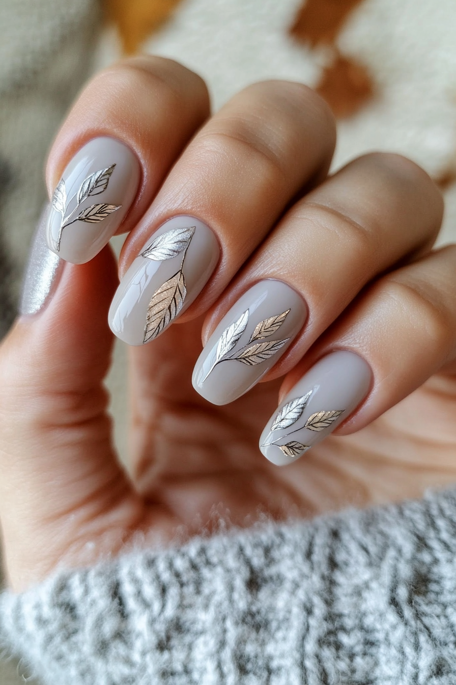 27. Crisp Fall Air (Simple Fall Nail Design Ideas) - Simple Fall Nail Design Ideas
