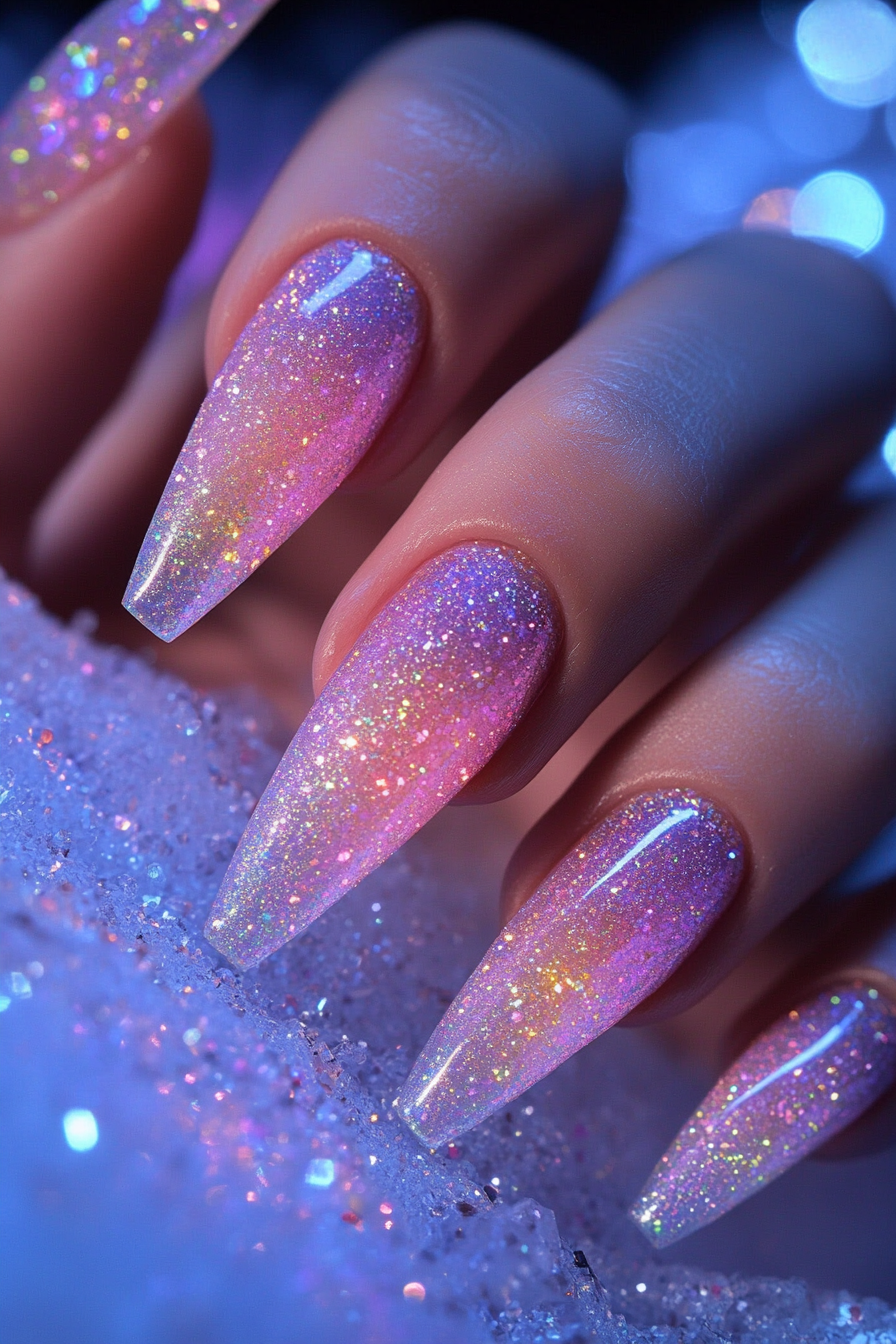 6. Iridescent Dream (Sparkly Nail Design Ideas) - Sparkly Nail Design Ideas