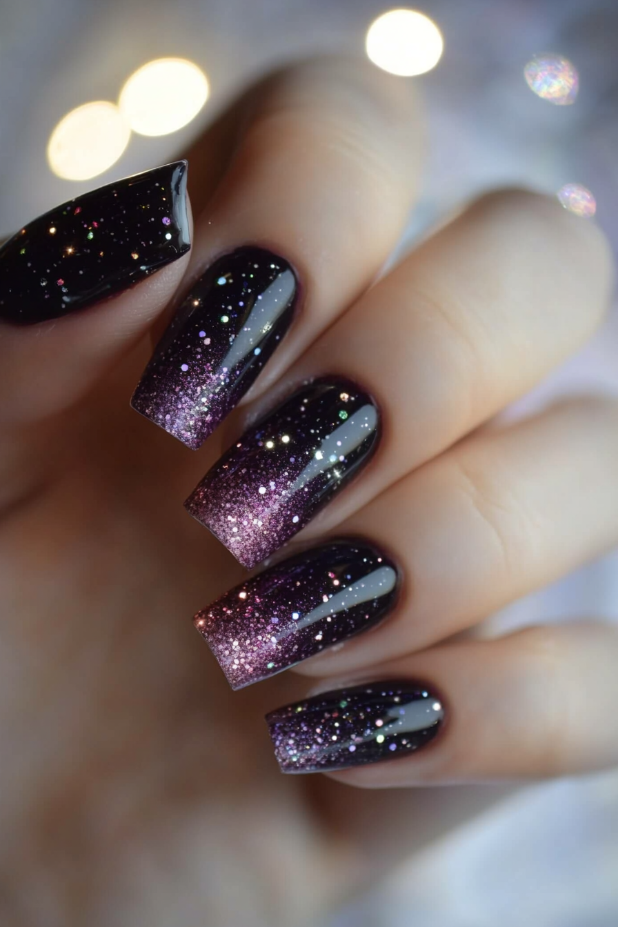 16. Galaxy Glam (Sparkly Nail Design Ideas) - Sparkly Nail Design Ideas