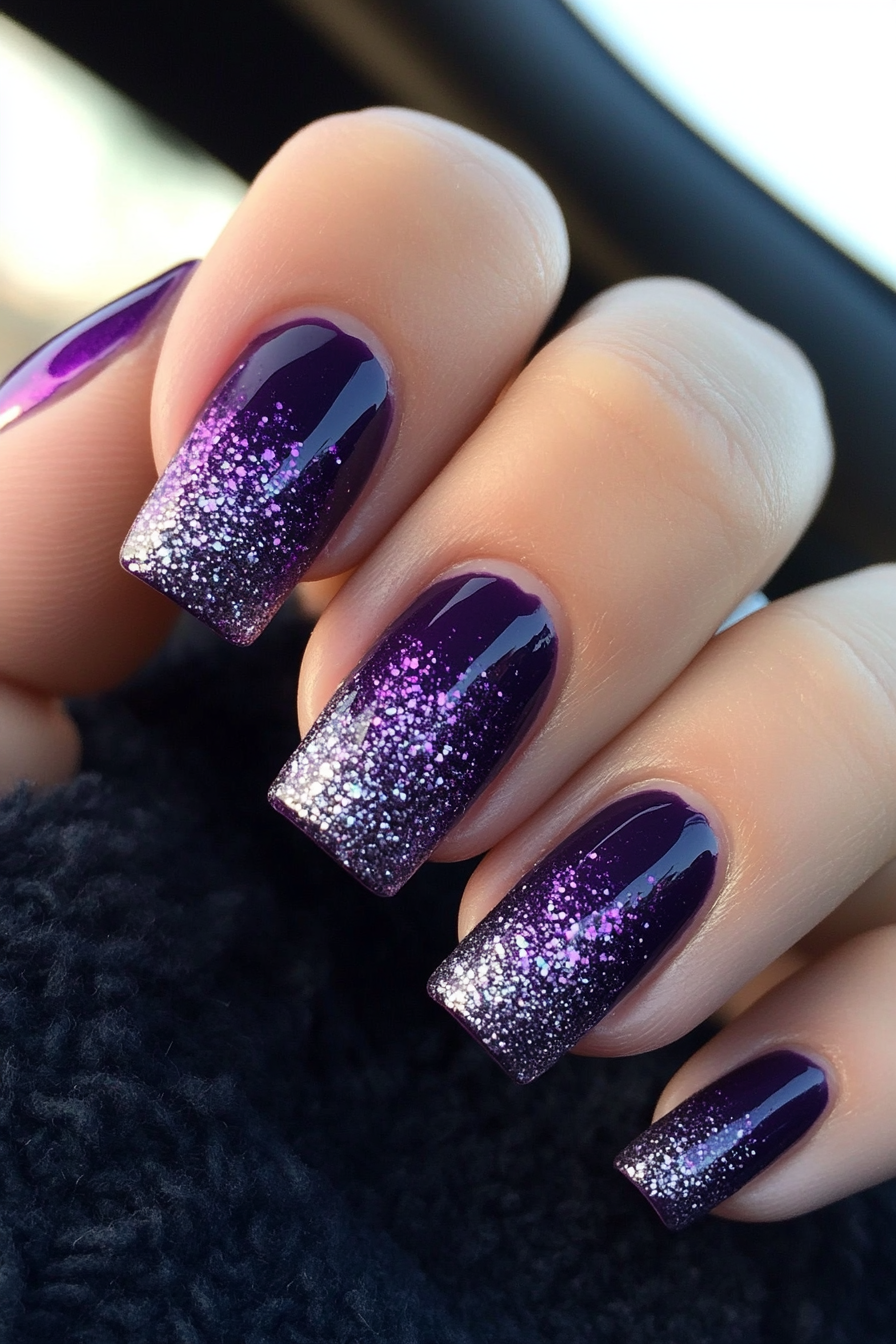 27. Violet Ice Sparkle (Sparkly Nail Design Ideas) - Sparkly Nail Design Ideas