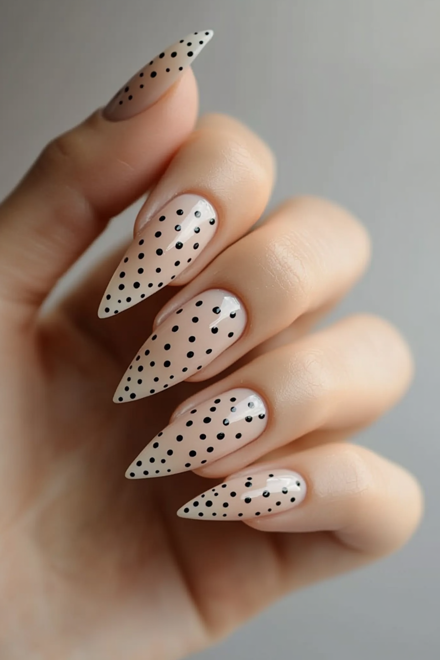 2. Minimalist Dots (Trendy Simple Nail Design Ideas) - Trendy Simple Nail Design Ideas