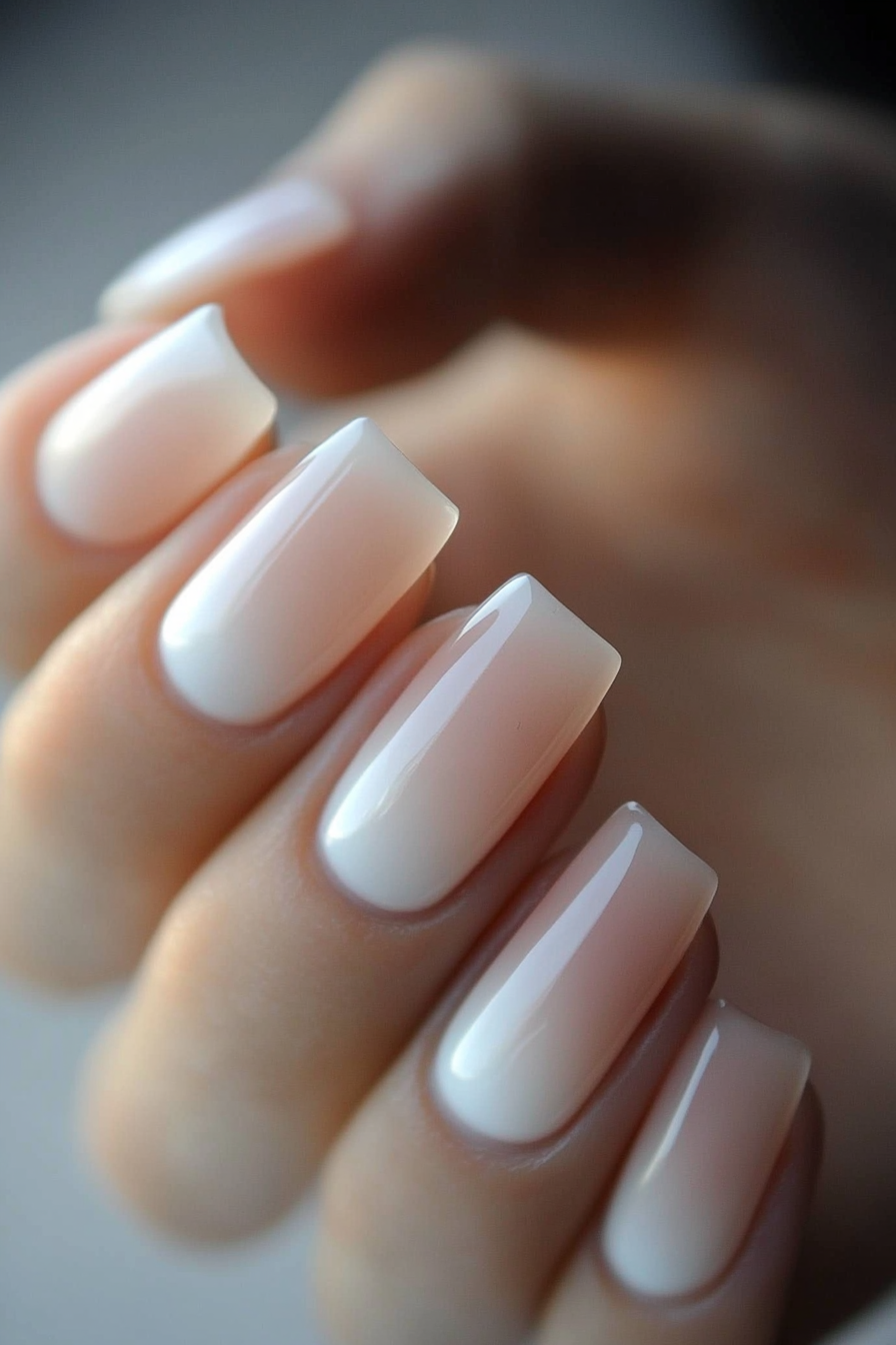 11. Soft Pink Fade (Trendy Simple Nail Design Ideas) - Trendy Simple Nail Design Ideas