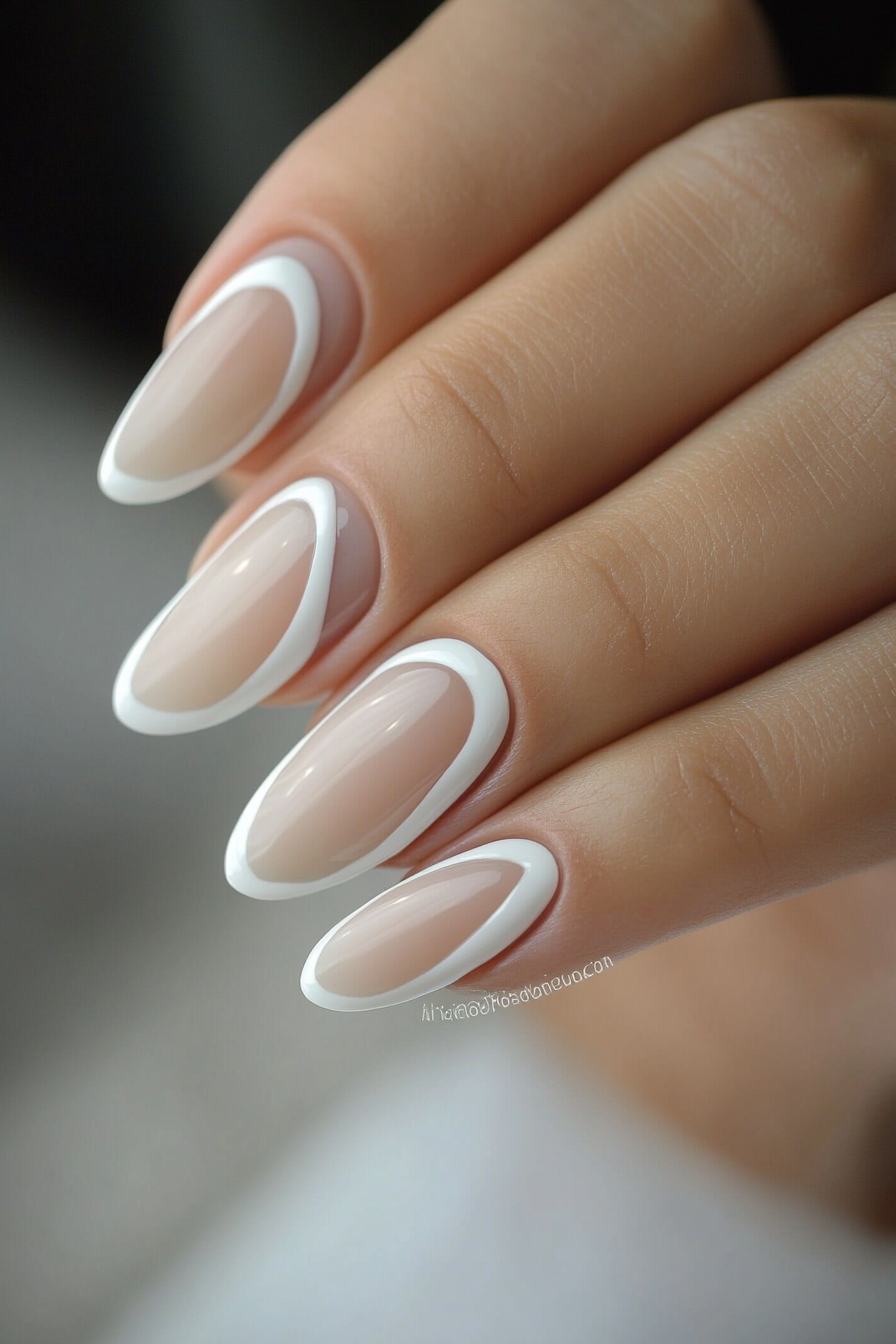 14. Half-Moon French (Trendy Simple Nail Design Ideas) - Trendy Simple Nail Design Ideas