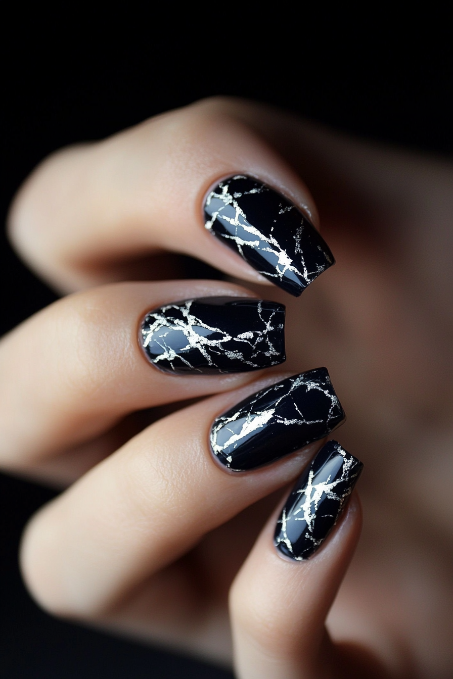 11. Cracked Effect (Unique Nail Design Ideas) - Unique Nail Design Ideas