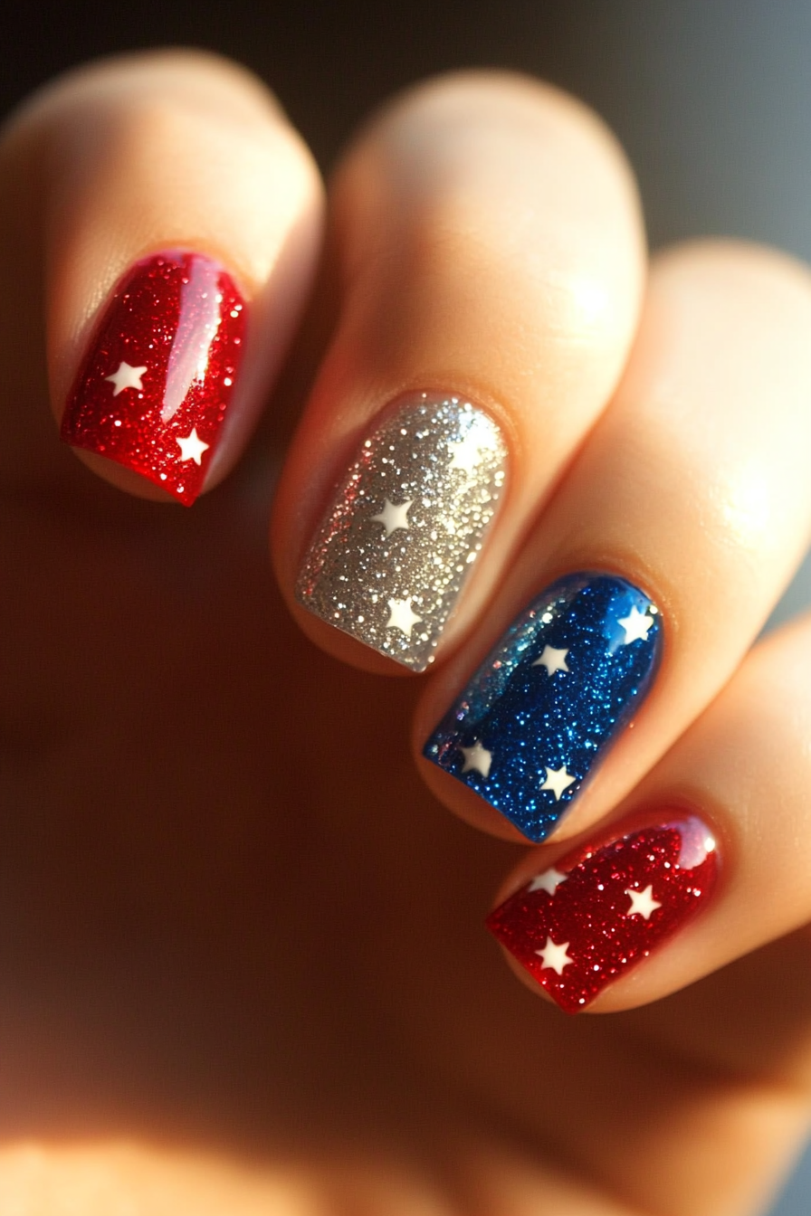 4. Bold Red, White, and Blue (4Th Of July Nail Design Ideas) - 4Th Of July Nail Design Ideas