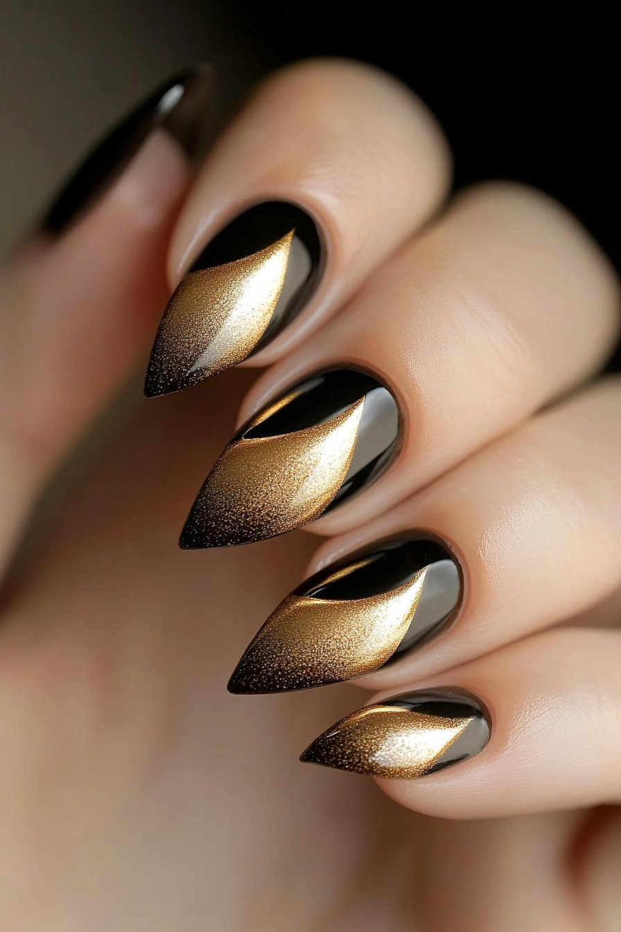 1. Golden Cat Eye Charm (Cat Eye Nail Design Ideas) - Cat Eye Nail Design Ideas
