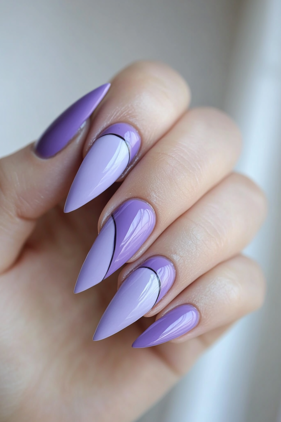 2. Mystic Lavender Cat Eye (Cat Eye Nail Design Ideas) - Cat Eye Nail Design Ideas