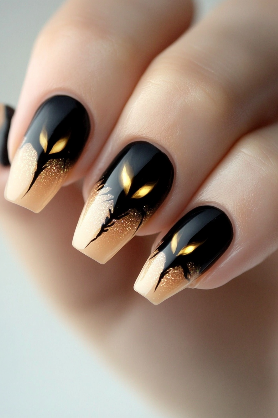 15. Soft Beige Glow (Cat Eye Nail Design Ideas) - Cat Eye Nail Design Ideas