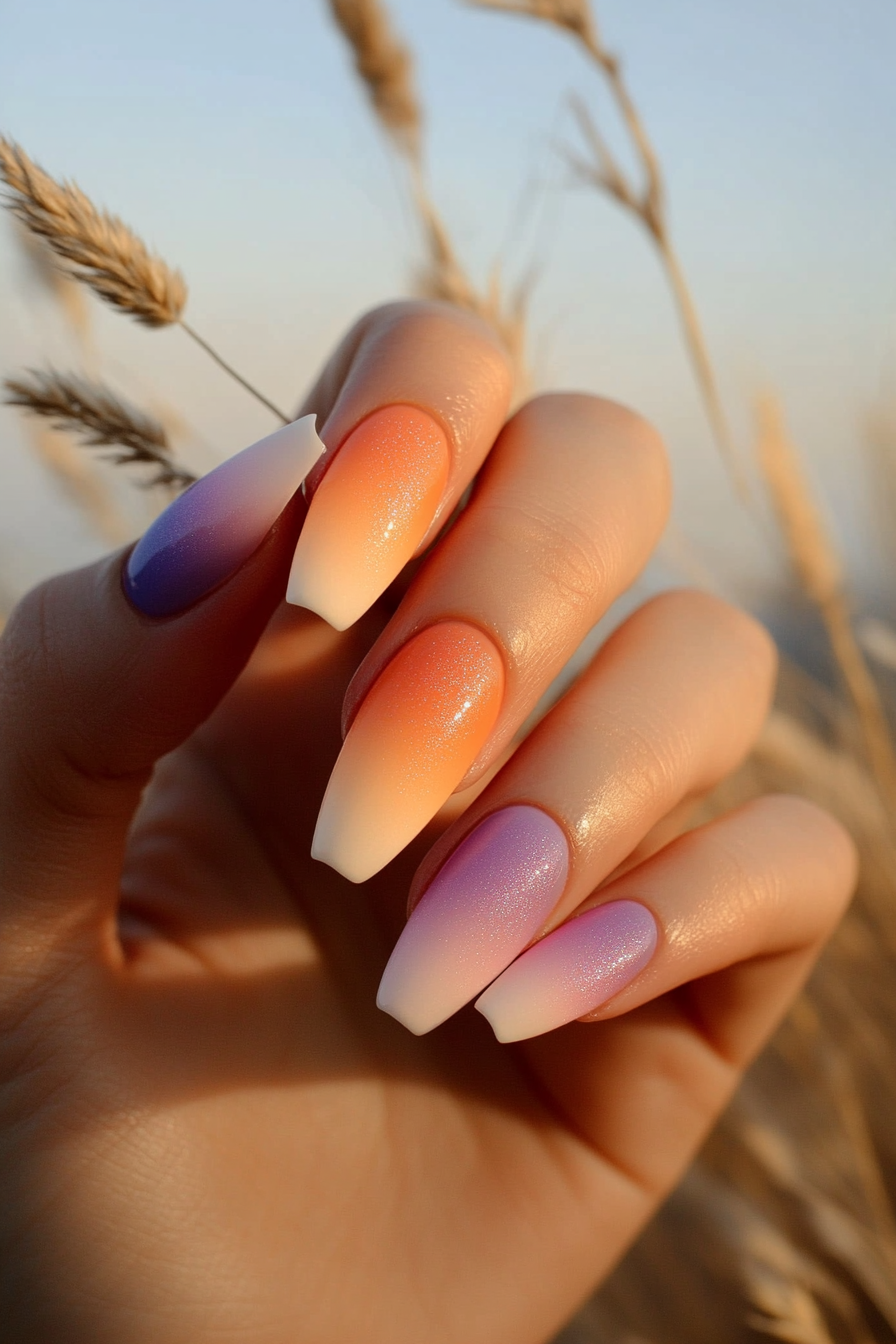 5. Ombre Sunset (Creative Nail Design Ideas) - Creative Nail Design Ideas