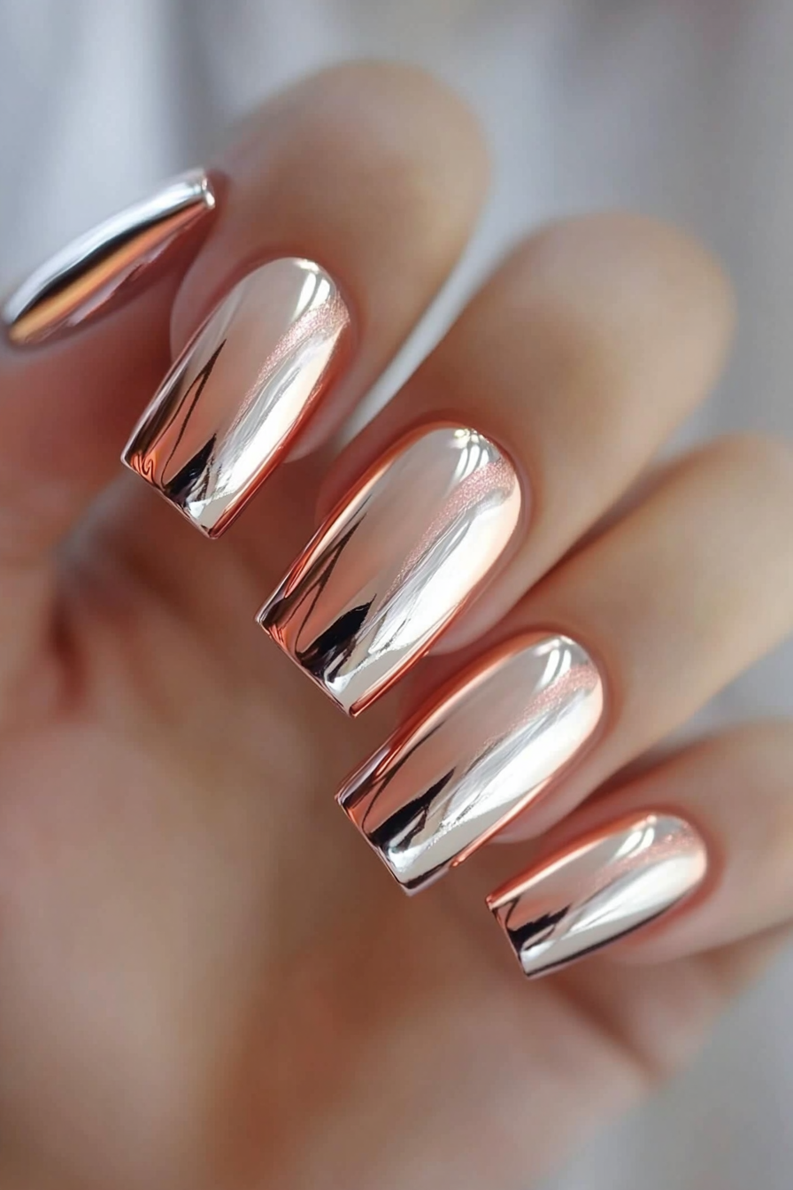 7. Metallic Shine (Creative Nail Design Ideas) - Creative Nail Design Ideas