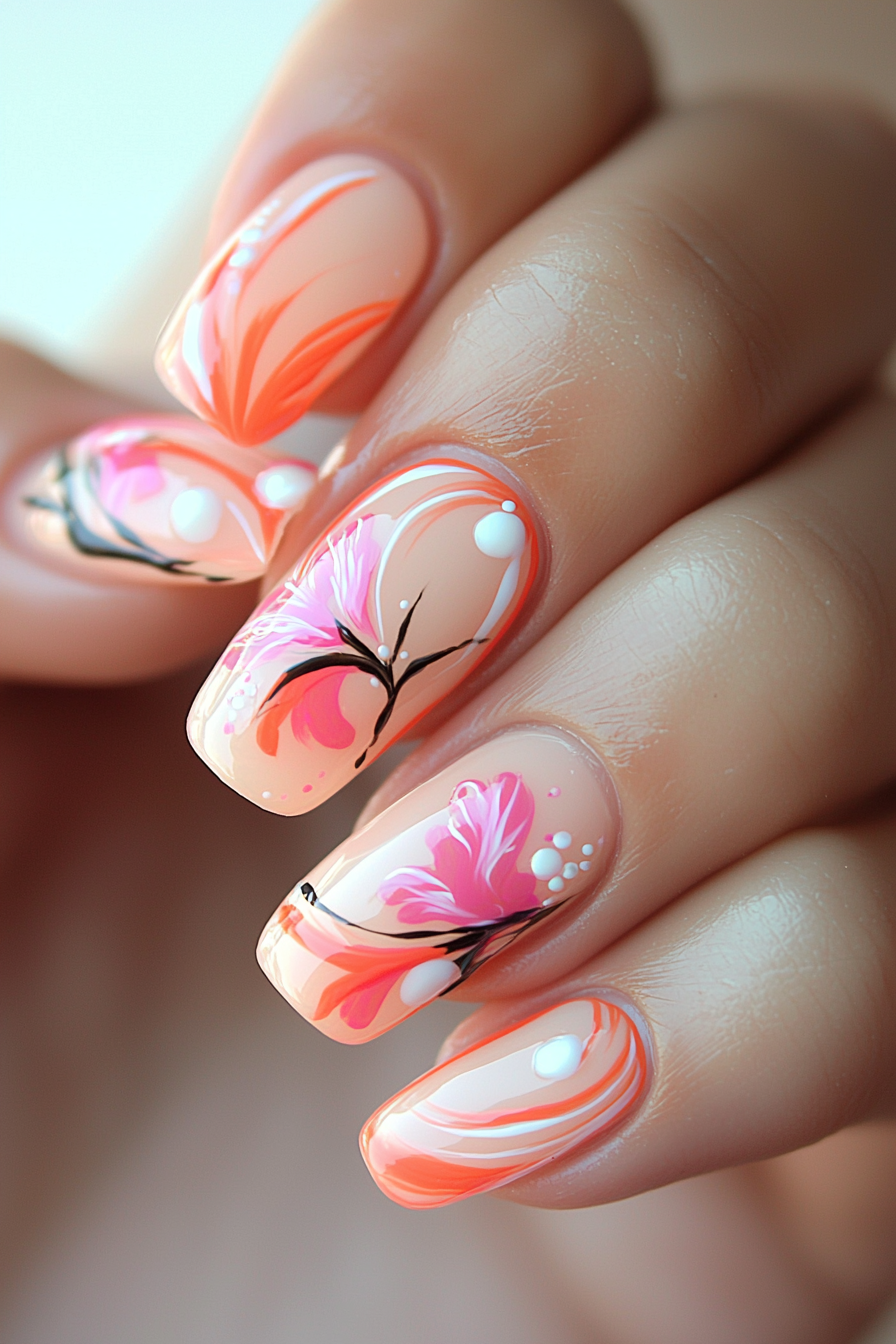 18. Coral Reef (Creative Nail Design Ideas) - Creative Nail Design Ideas
