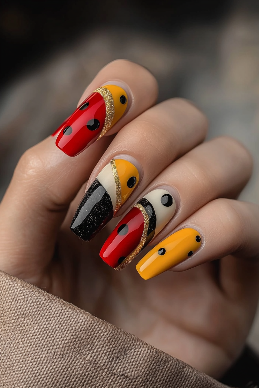 24. Retro Dots (Creative Nail Design Ideas) - Creative Nail Design Ideas