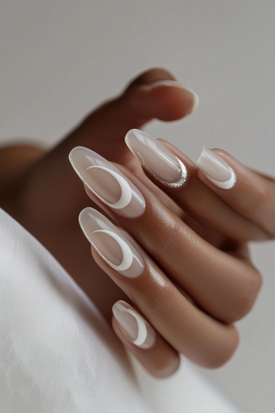 25. Silver Moon (Creative Nail Design Ideas) - Creative Nail Design Ideas