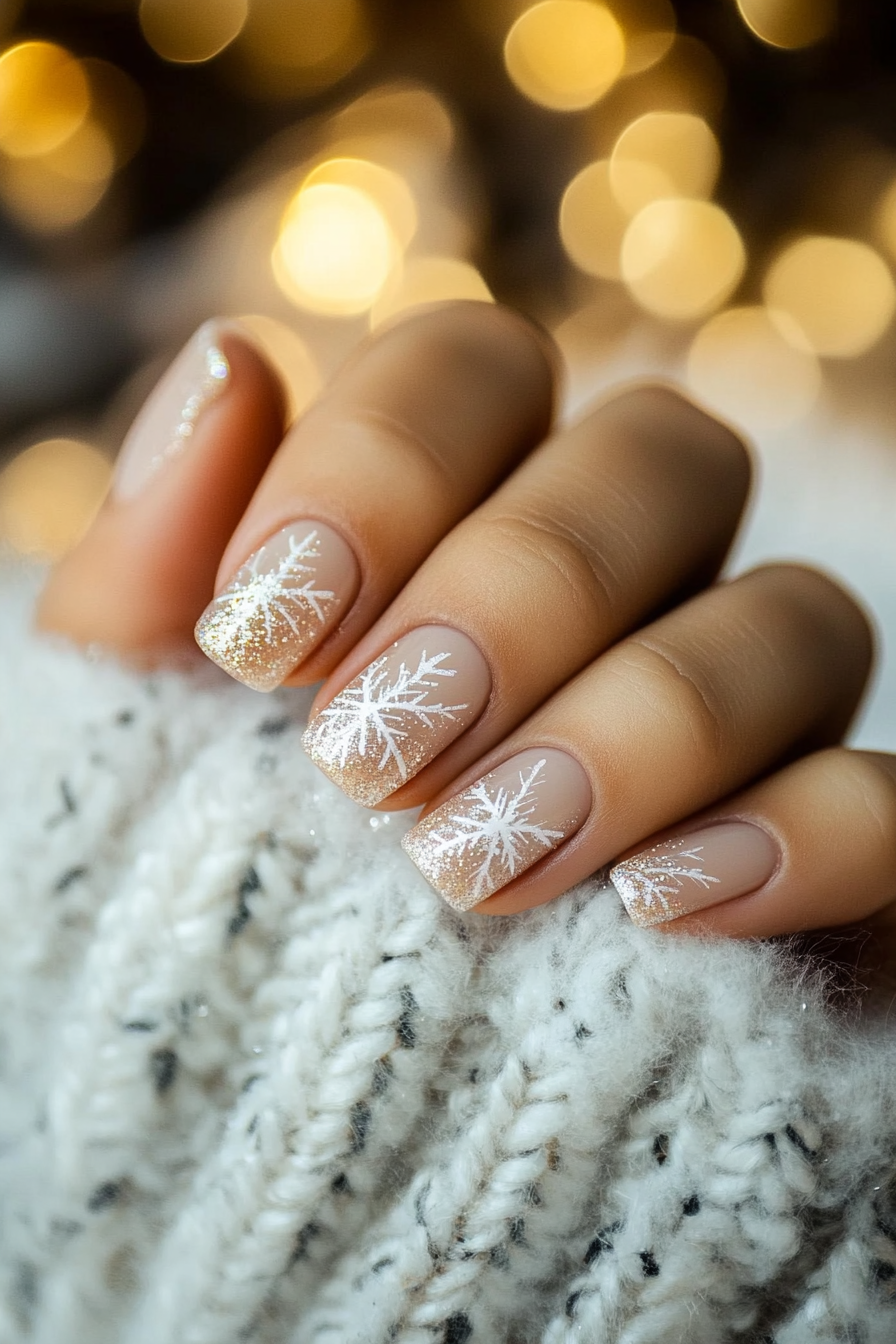 18. Glistening Snowdrift (Easy Christmas Nail Design Ideas) - Easy Christmas Nail Design Ideas