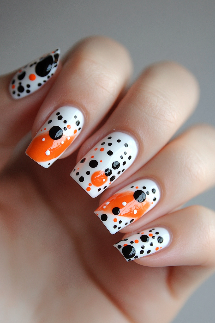 23. Frosty’s Smile (Easy Christmas Nail Design Ideas) - Easy Christmas Nail Design Ideas