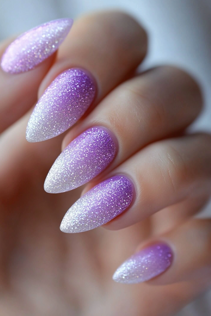 13. Soft Lavender and Silver (Elegant Nail Art Design Ideas) - Elegant Nail Art Design Ideas