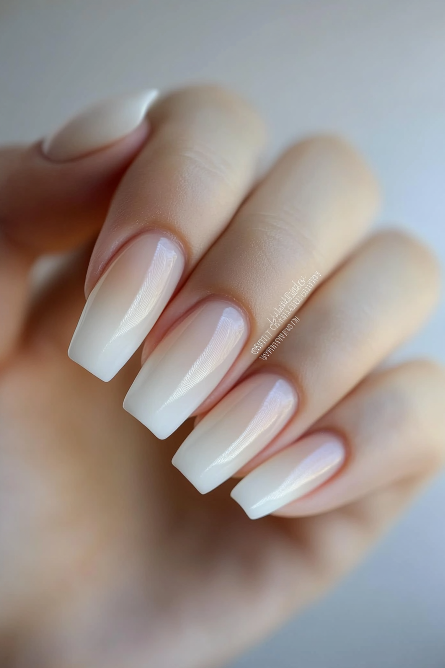 25. Ivory and Champagne Ombre (Elegant Nail Art Design Ideas) - Elegant Nail Art Design Ideas