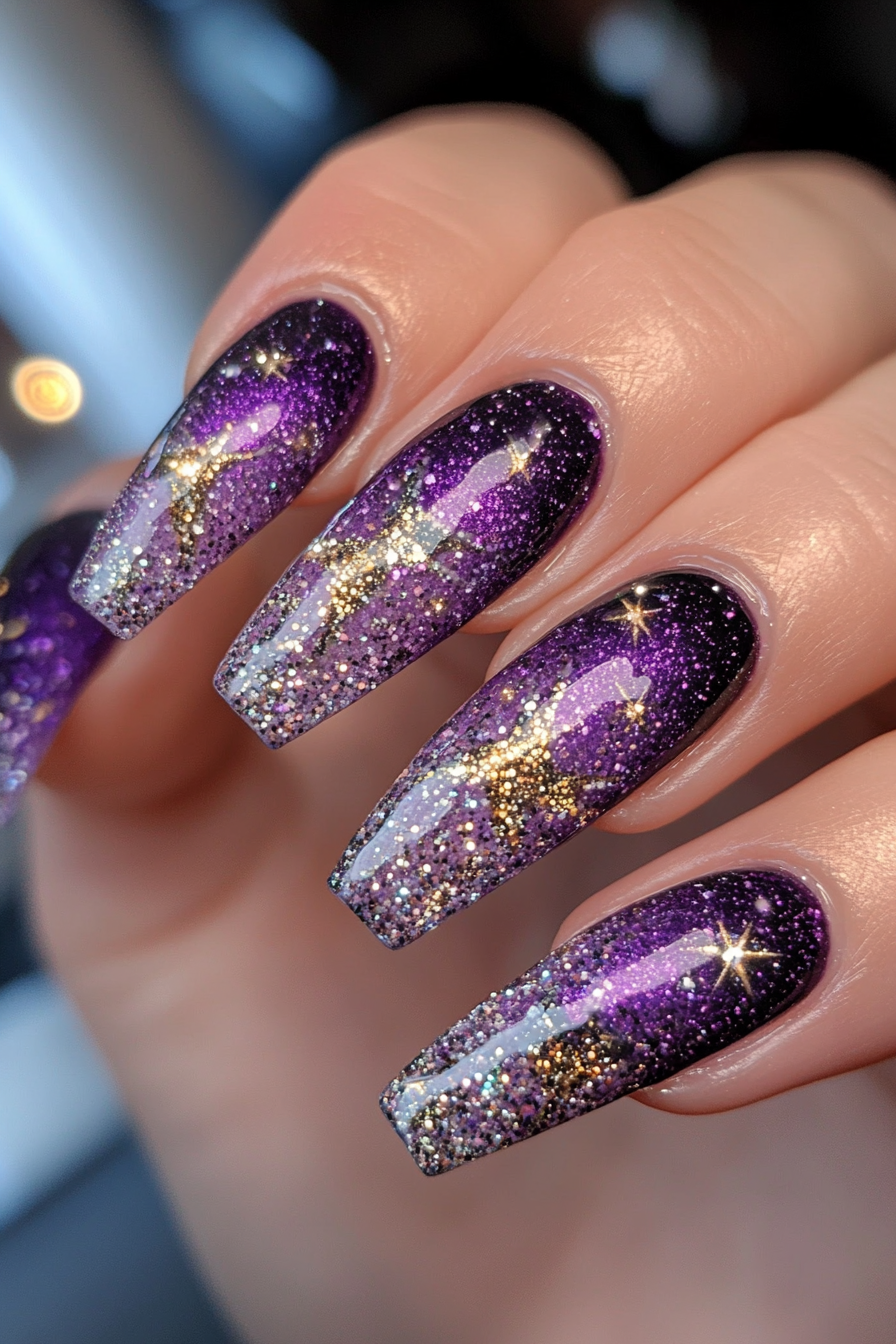 20. Twilight Galaxy (Fun Nail Design Ideas) - Fun Nail Design Ideas