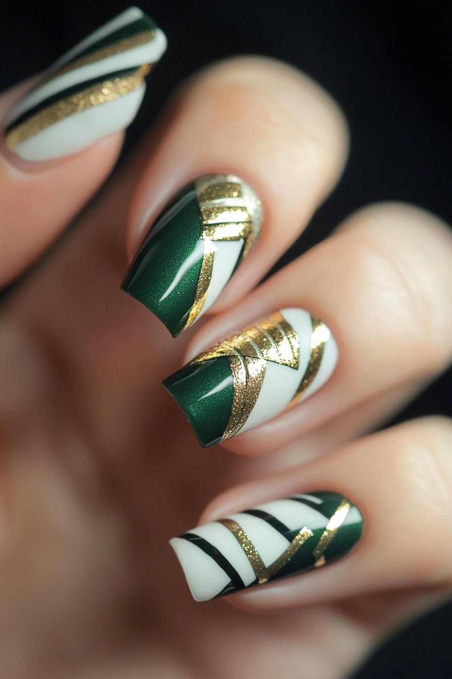 24. Metallic Matched (Fun Nail Design Ideas) - Fun Nail Design Ideas