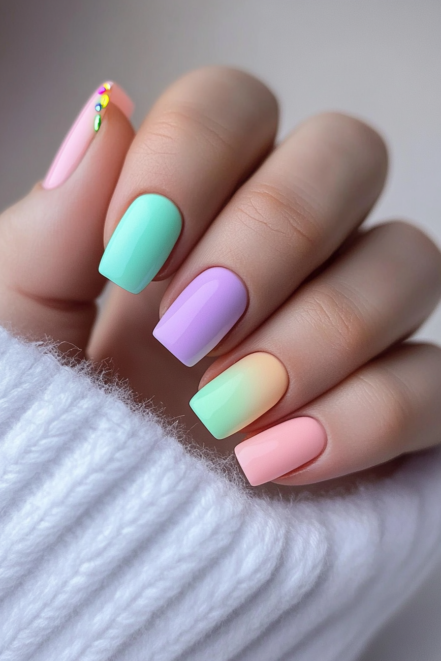 25. Pastel Neon Party (Fun Nail Design Ideas) - Fun Nail Design Ideas