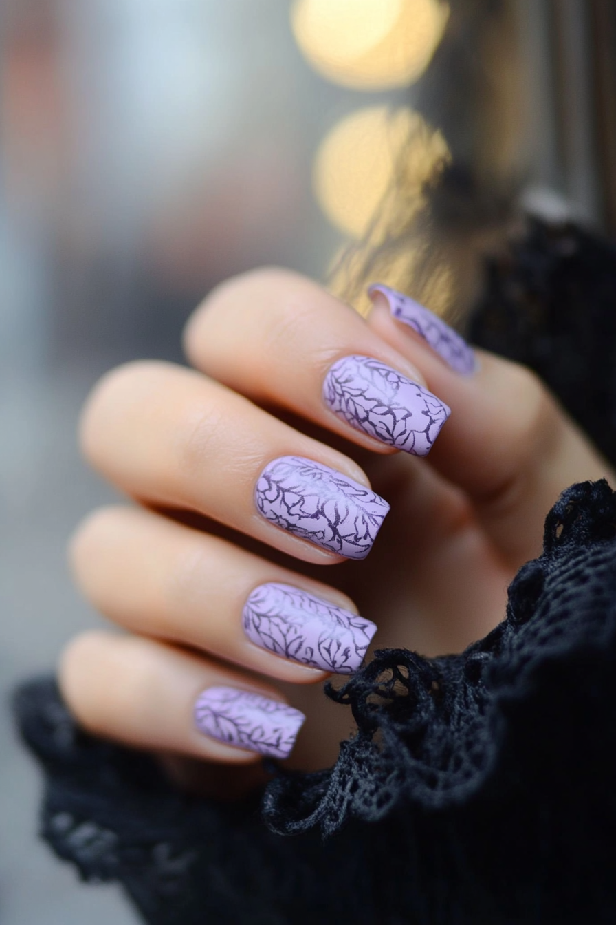 5. Matte Lavender Elegance (Lavender Nail Design Ideas) - Lavender Nail Design Ideas
