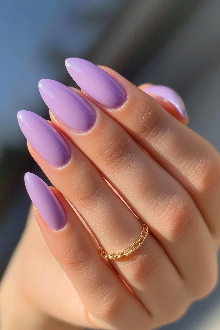11. Soft Lavender Pearlescent (Lavender Nail Design Ideas) - Lavender Nail Design Ideas