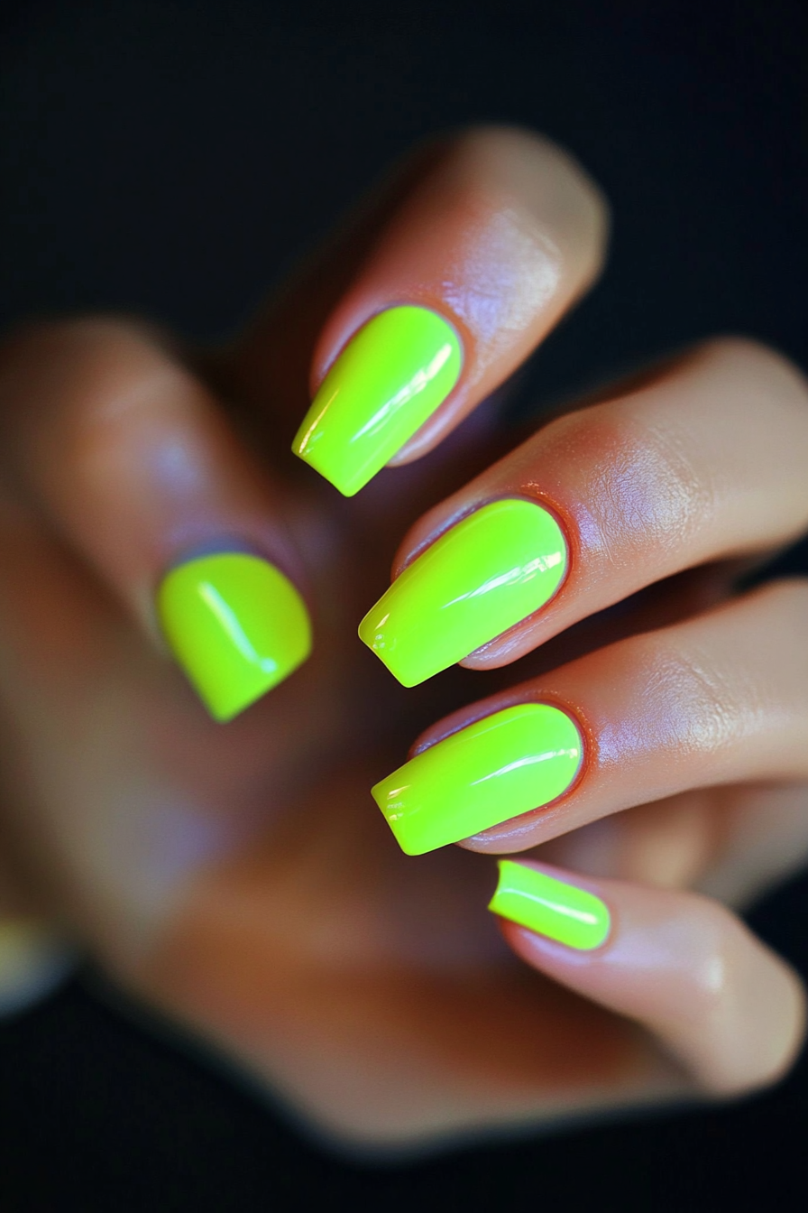13. Highlighter Yellow Gloss (Neon Nail Design Ideas) - Neon Nail Design Ideas