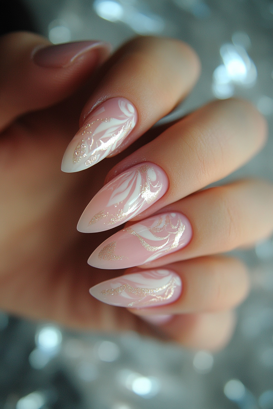 3. Rose Quartz Elegance (Oval Nail Design Ideas) - Oval Nail Design Ideas