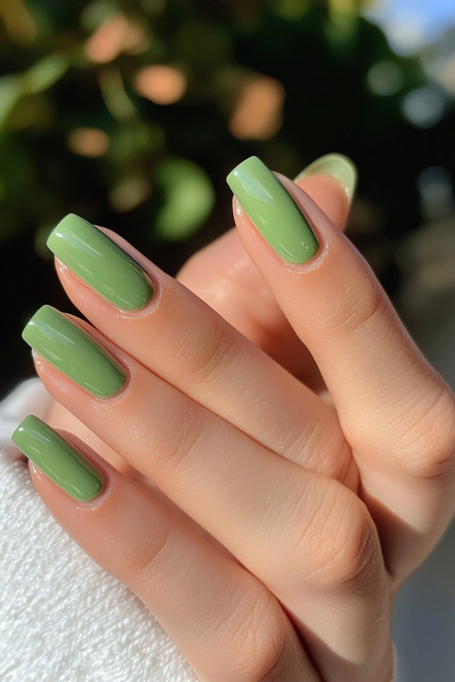 25. Pistachio Gloss (Short Square Nail Design Ideas) - Short Square Nail Design Ideas