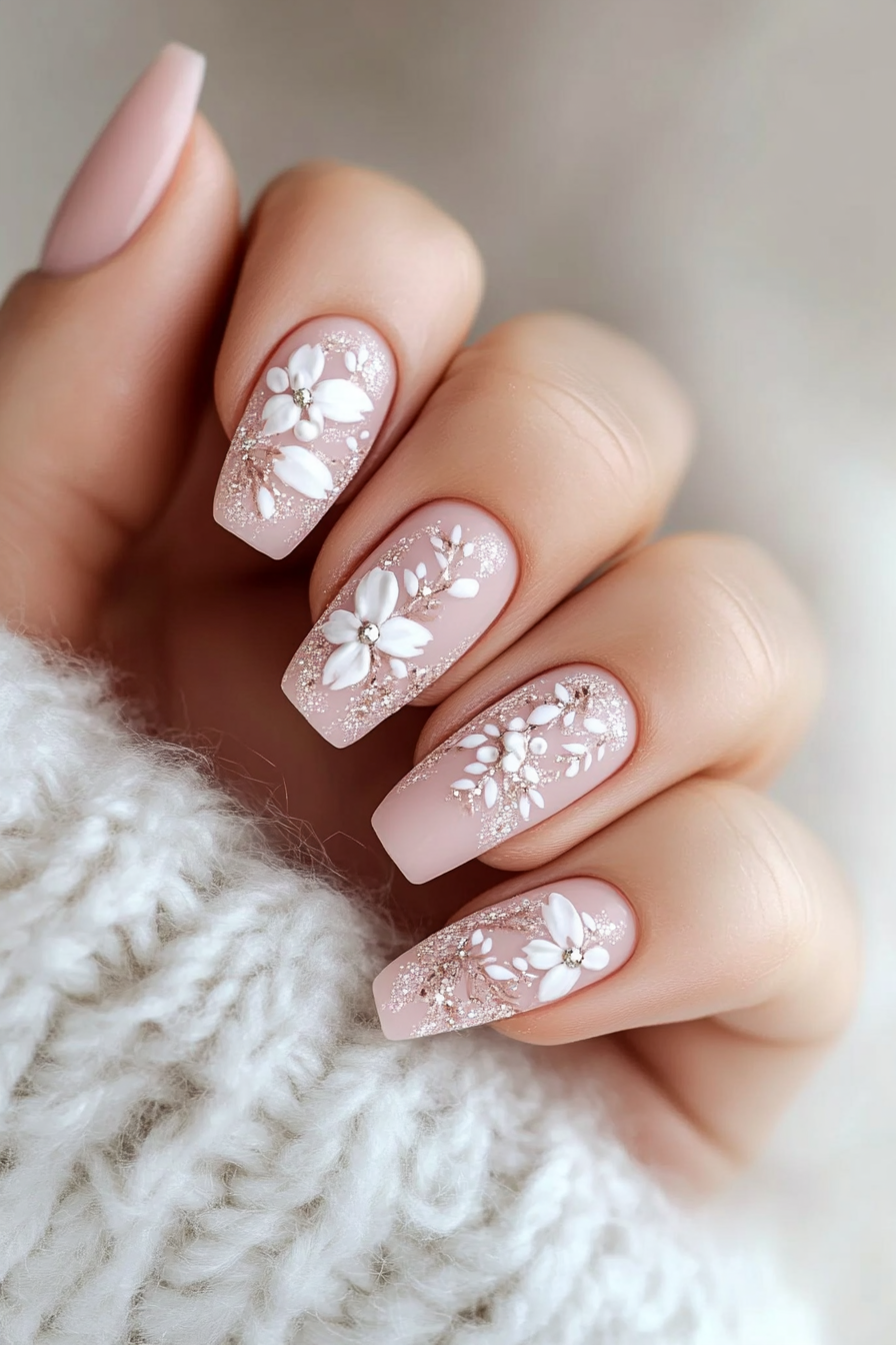 1. Blushing Petals (Valentine'S Day Nail Design Ideas) - Valentine'S Day Nail Design Ideas