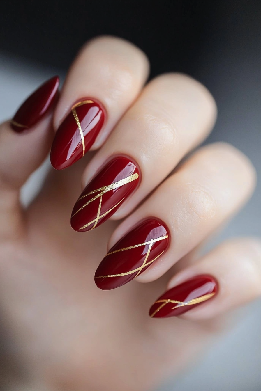 3. Gilded Romance (Valentine'S Day Nail Design Ideas) - Valentine'S Day Nail Design Ideas