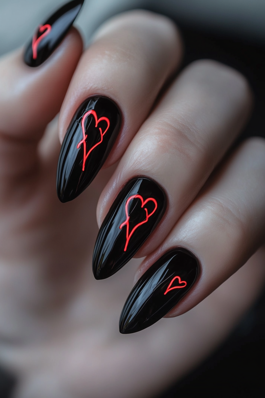7. Heartbeat Pulse (Valentine'S Day Nail Design Ideas) - Valentine'S Day Nail Design Ideas