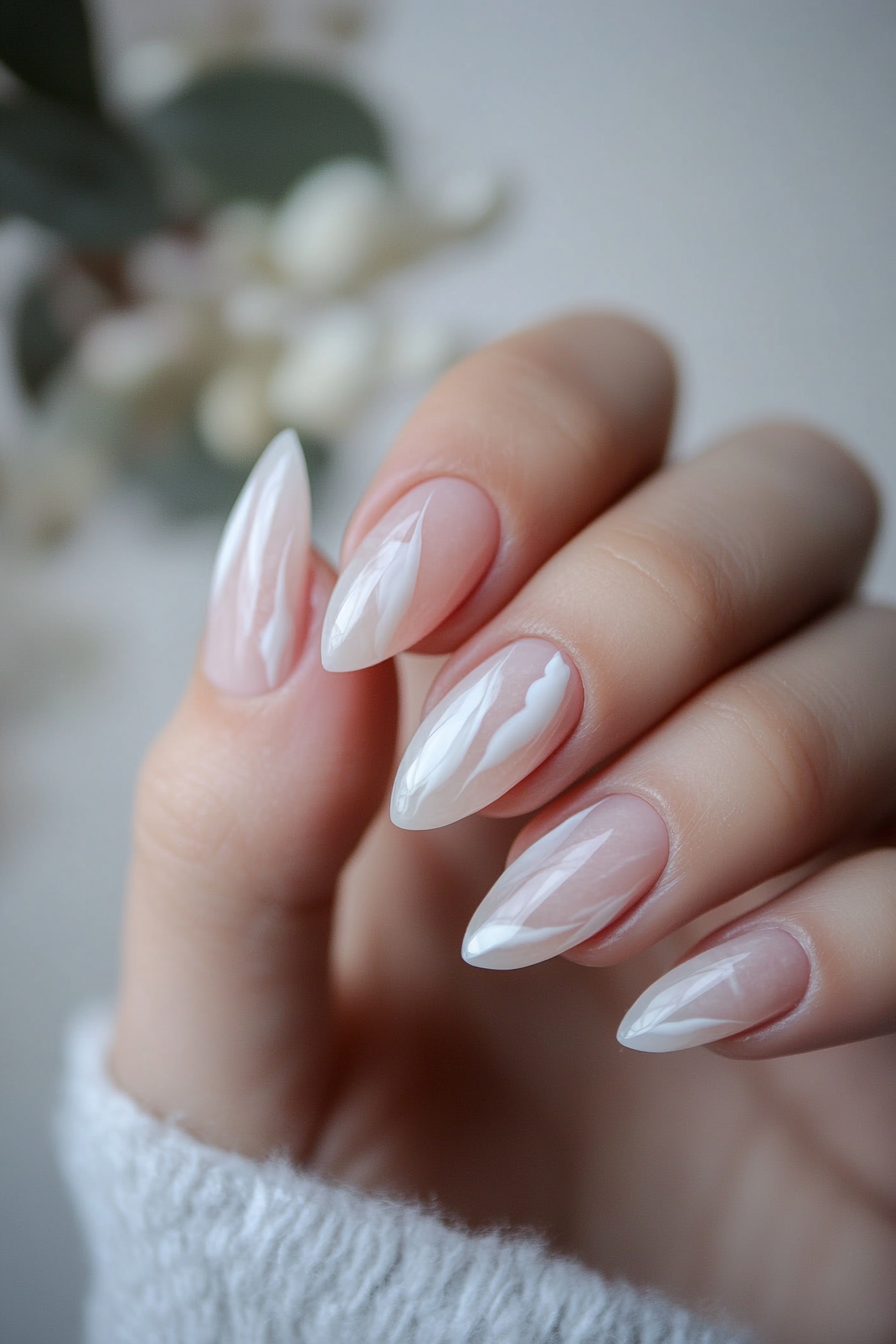 10. Rose Quartz Marble (Valentine'S Day Nail Design Ideas) - Valentine'S Day Nail Design Ideas