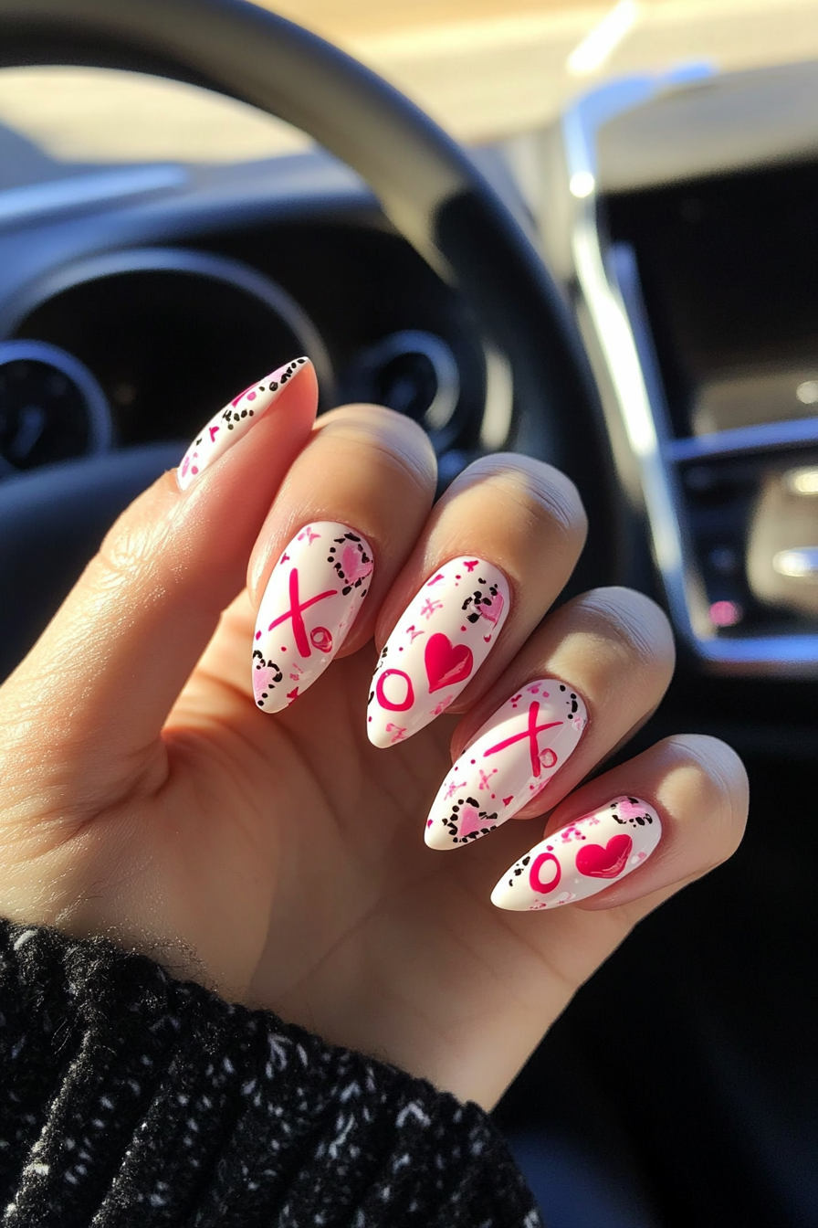 15. Hugs & Kisses Design (Valentine'S Day Nail Design Ideas) - Valentine'S Day Nail Design Ideas