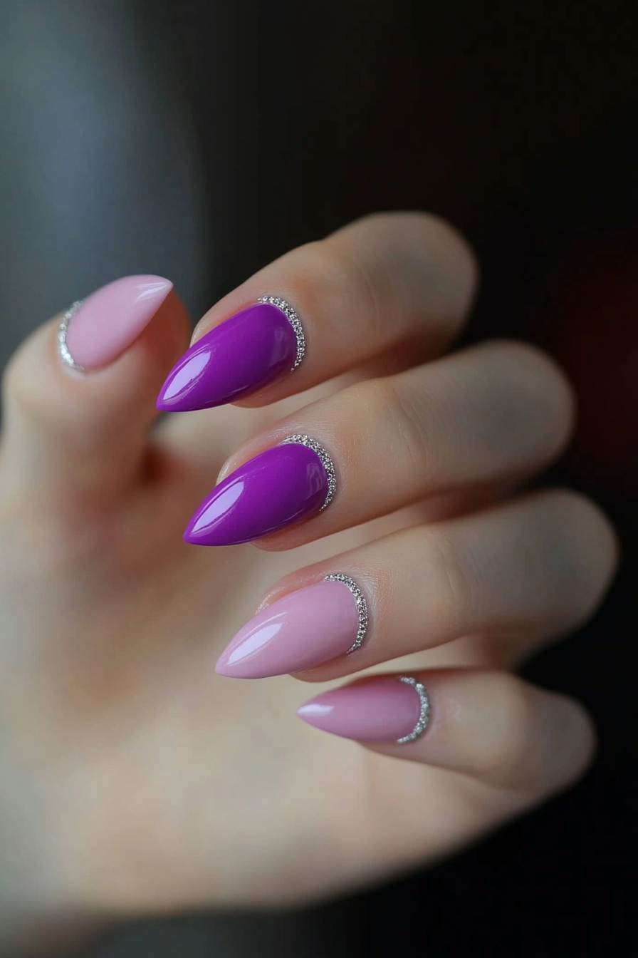 25. Violet Kiss Tips (Valentine'S Day Nail Design Ideas) - Valentine'S Day Nail Design Ideas