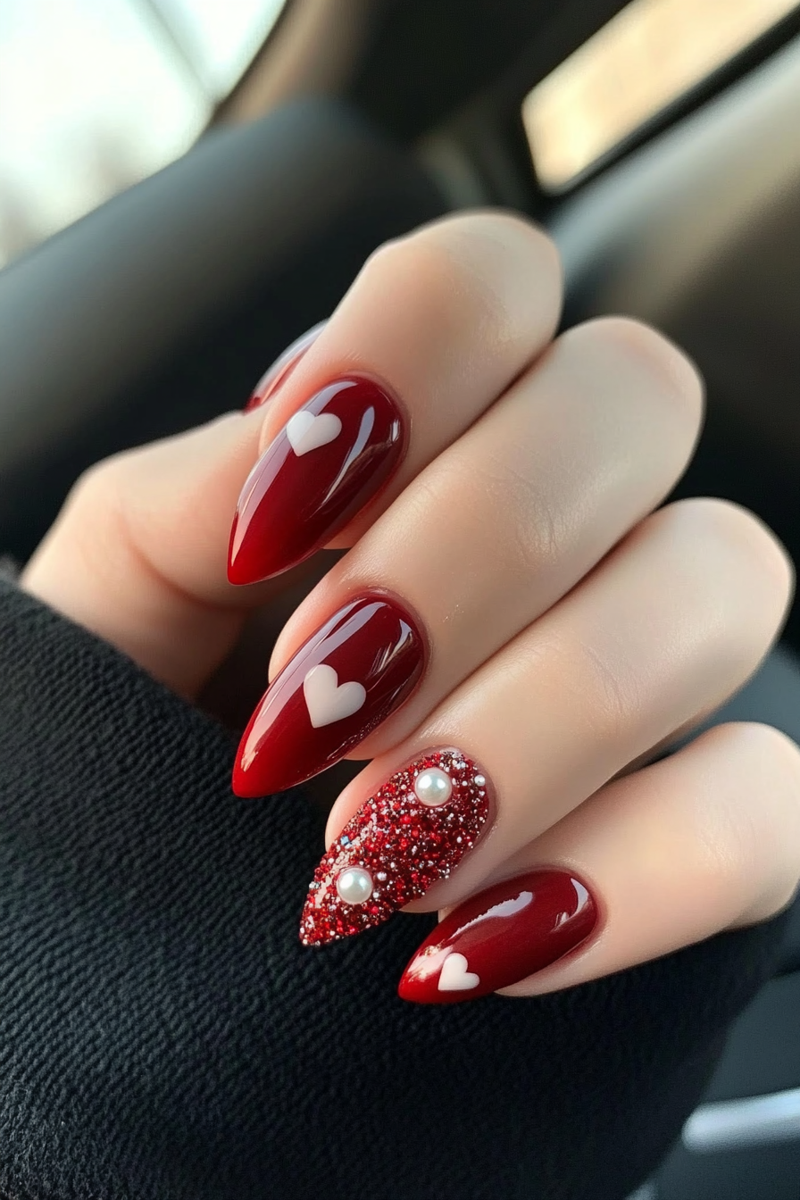 27. Cherry Pop Love (Valentine'S Day Nail Design Ideas) - Valentine'S Day Nail Design Ideas