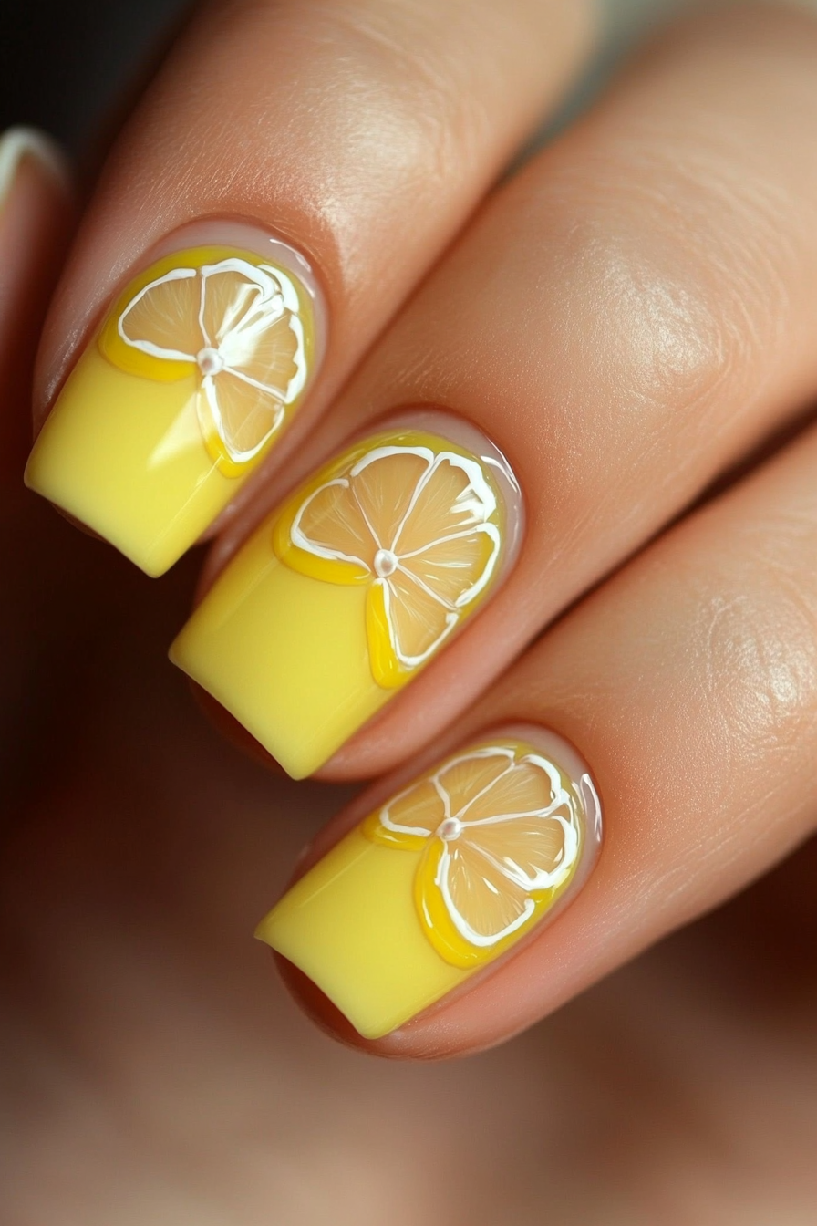 1. Lemon Drop Tips (Cute And Easy Nail Design Ideas) - Cute And Easy Nail Design Ideas