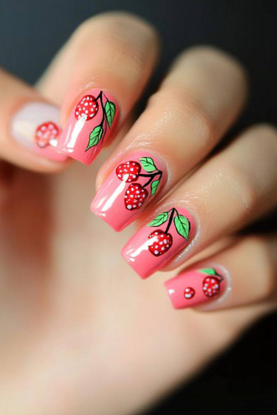 13. Berry Bliss (Cute And Easy Nail Design Ideas) - Cute And Easy Nail Design Ideas